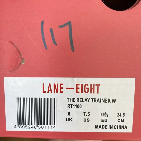 LANE EIGHT Relay Trainer Women's black and white size 7.5 - Picture 12 of 13
